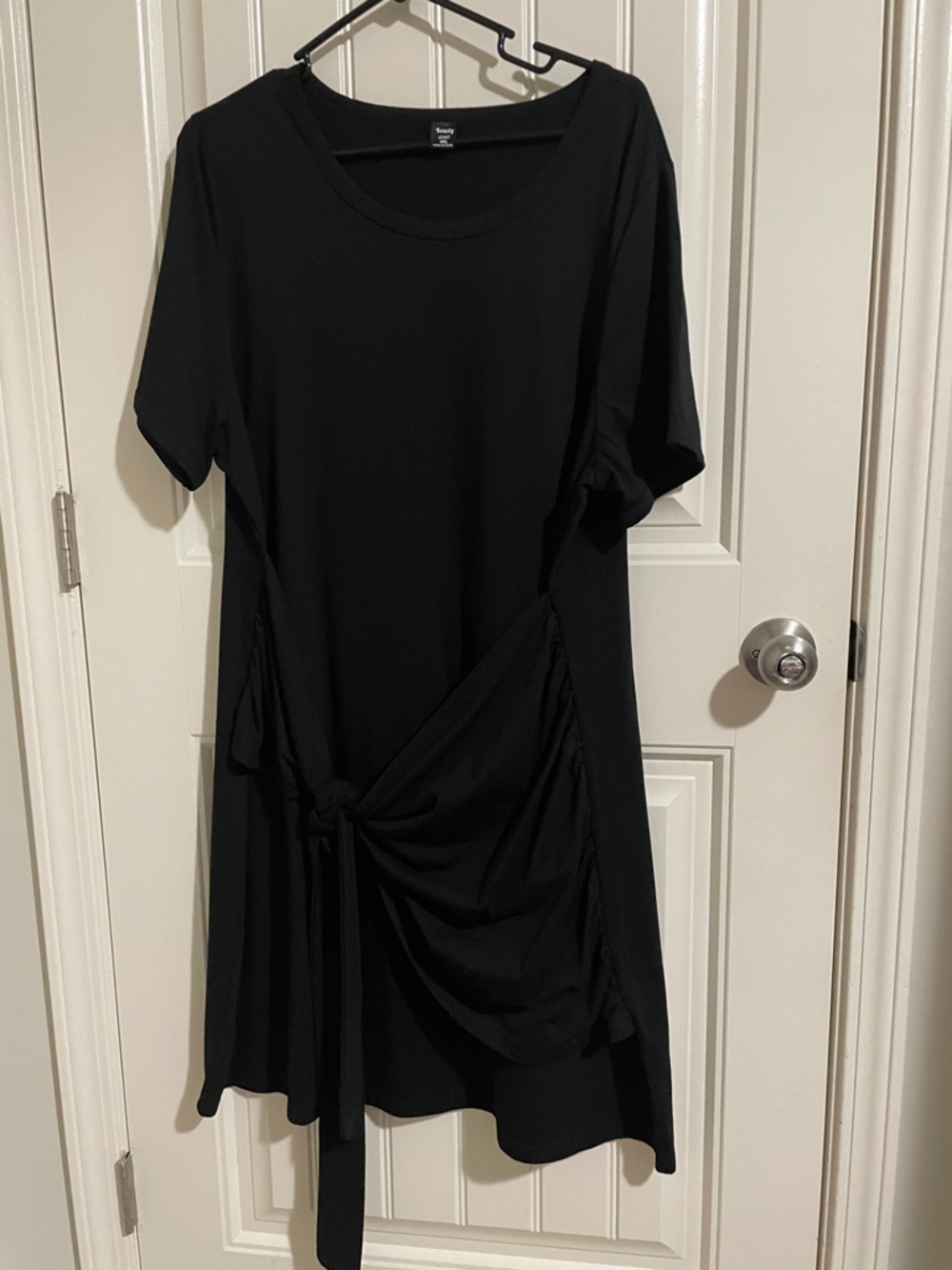Plus Size Black Tie-Detail Midi Dress nwot - Picture 3 of 4